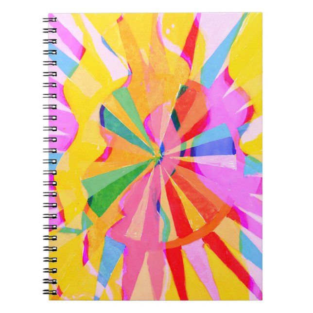 Abstract creative drawing, colorful background. notebook (Front)