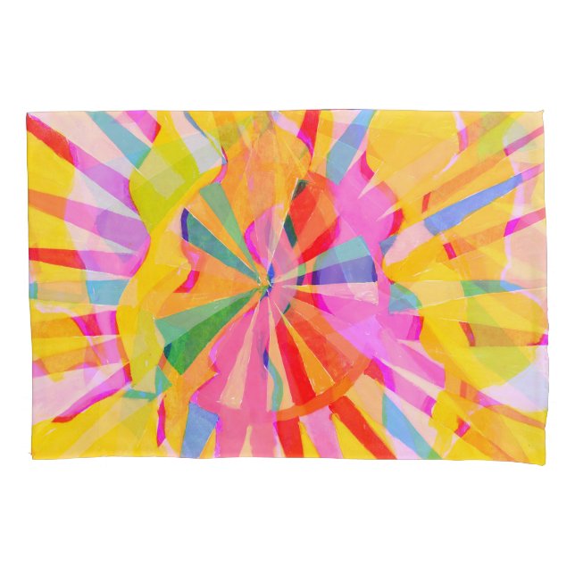 Abstract creative drawing, colorful background. pillow case (Front)