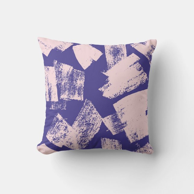 Abstract creative seamless pattern with brush stro throw pillow (Front)