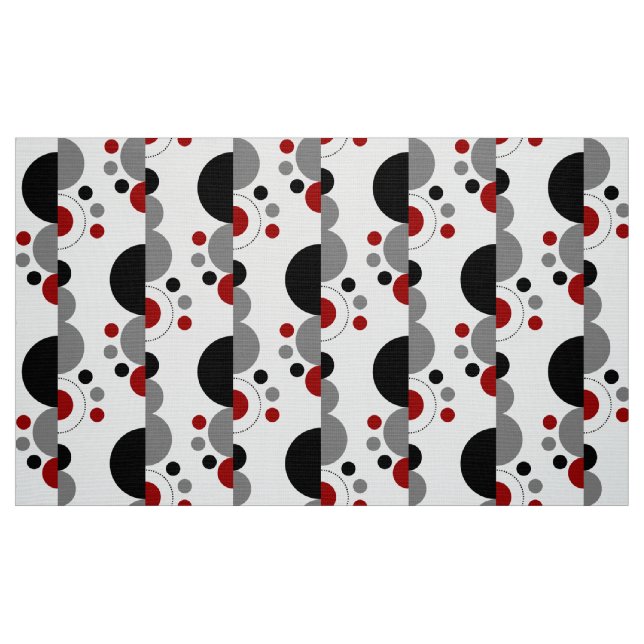 Abstract Crescents 01 - Ruby Red Fabric (Fat Quarter)