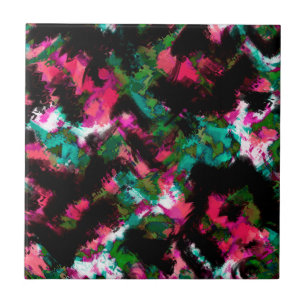 Abstract crimson black ceramic tile