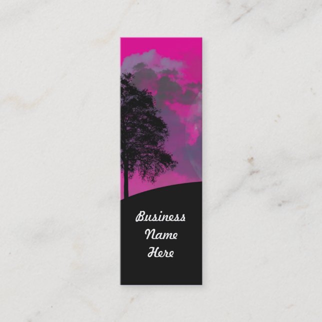 Abstract Crimson Moon Bookmark Business Cards (Front)