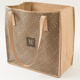 Abstract CrissCross Weave Pattern Optional Initial Tote