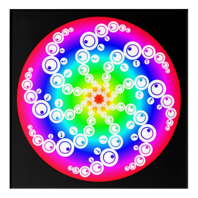 Abstract Crop Circle Acrylic Wall Art (Front)