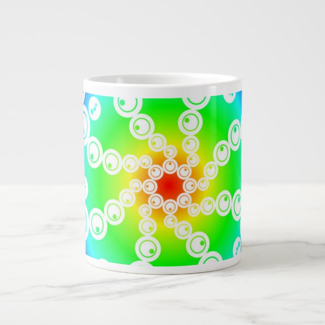 Abstract Crop Circle Giant Coffee Mug (Front)