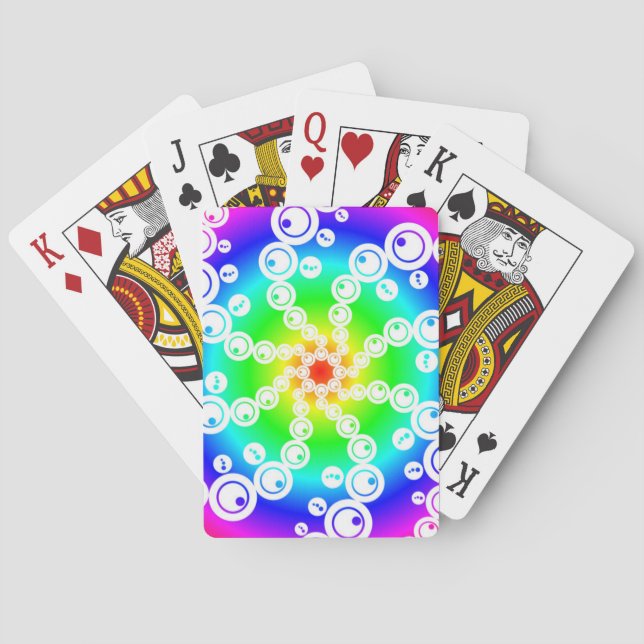Abstract Crop Circle Poker Cards (Back)