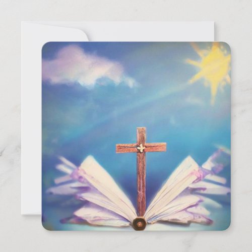 Abstract Cross  Bible Holiday Card