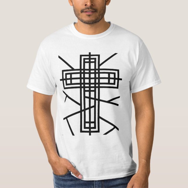 Abstract Cross Design T-Shirt (Front)