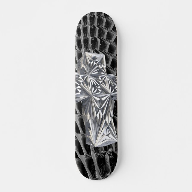 abstract cross skateboard deck (Front)