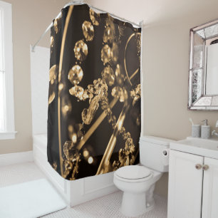 Abstract Crystal Chandelier  Shower Curtain