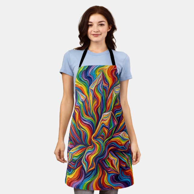 Abstract Crystal Rainbow Cluster Apron (Worn)
