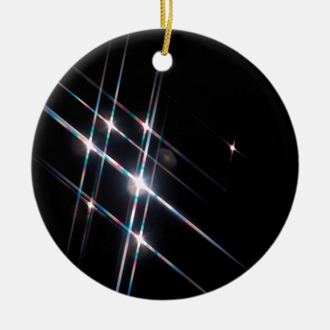 Abstract Crystal Reflect Matrix Ceramic Ornament (Front)