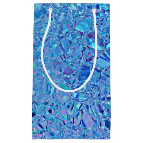 Abstract Crystal Turquoise and Blue Small Gift Bag