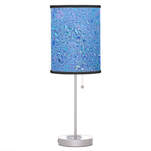 Abstract Crystal Turquoise and Blue Table Lamp