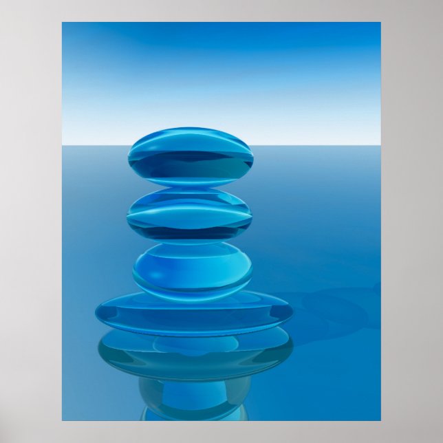 Abstract Crystal Zen Poster (Front)
