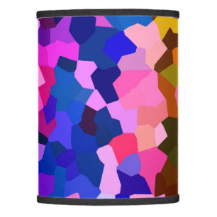 Abstract Crystaline Vibrant Mosaic Pattern Lamp Shade