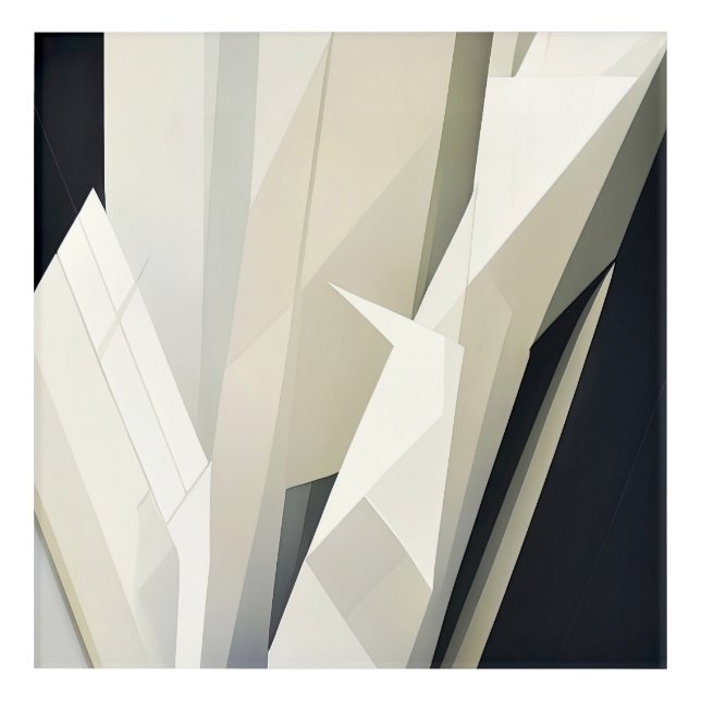 Abstract Crystalline Geometry Acrylic Print (Front)