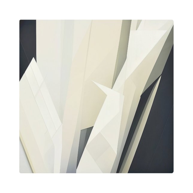 Abstract Crystalline Geometry Metal Print (Front)