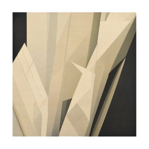 Abstract Crystalline Geometry Wood Wall Art