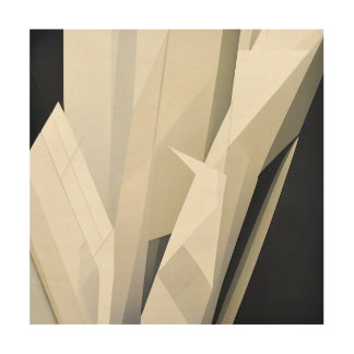 Abstract Crystalline Geometry Wood Wall Art