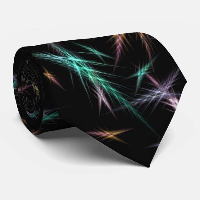 Abstract Crystals of Light Neck Tie (Rolled)