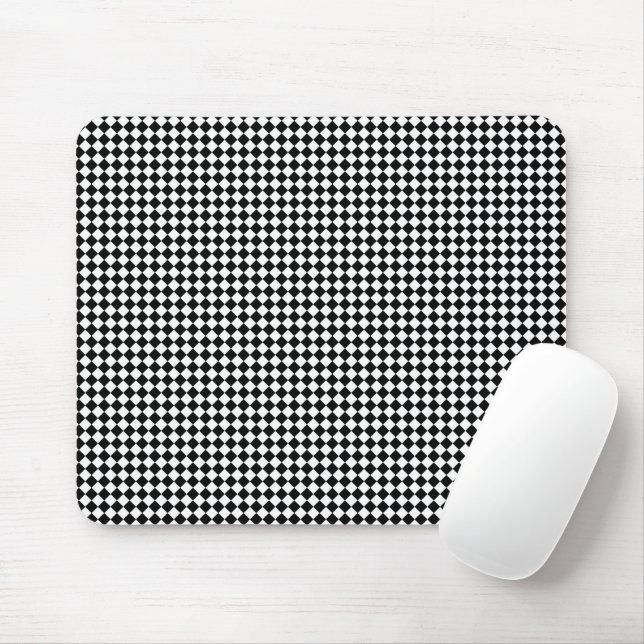 Abstract Cubes Black and white striped  Mouse Pad (With Mouse)