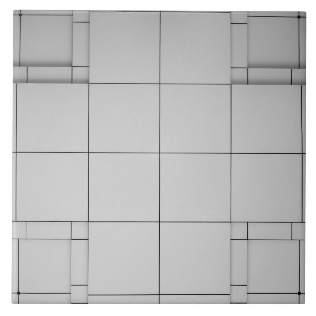 Abstract Cubes Ceramic Tile (Front)