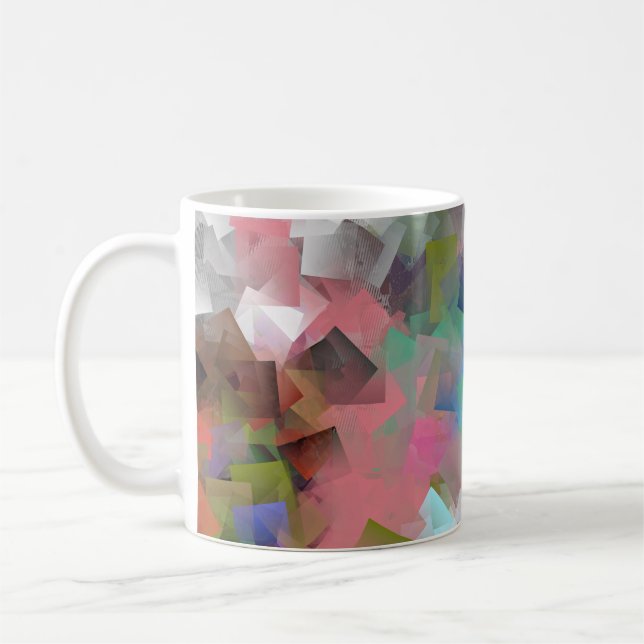 Abstract Cubes Coffee Mug (Left)
