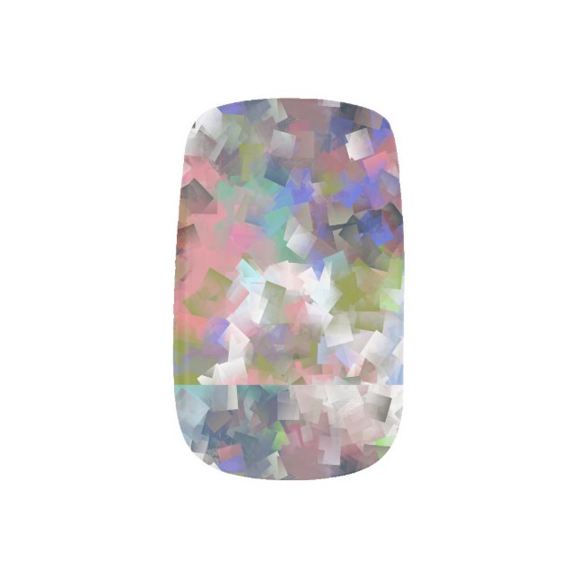 Abstract Cubes Minx Nail Art (Left Thumb)