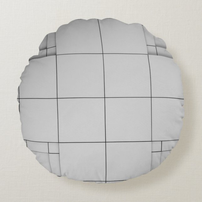 Abstract Cubes Round Pillow (Front)