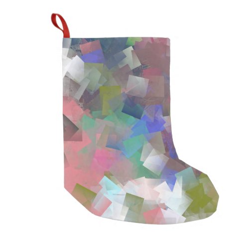 Abstract Cubes Small Christmas Stocking