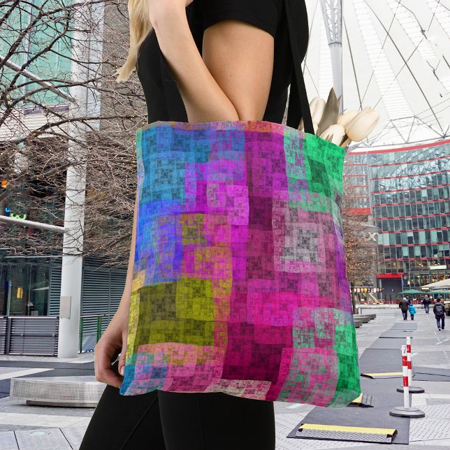 Abstract cubes tote bag (Creator Uploaded)