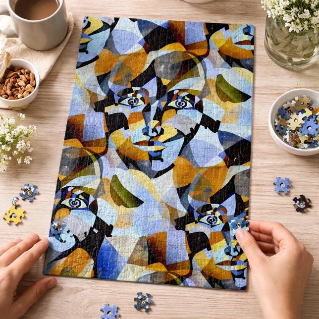 Abstract Cubism Figurative Geometric Shapes  Jigsaw Puzzle (Creator Uploaded)