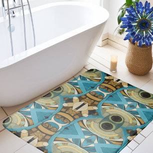 Abstract Cubist Inspired Art Deco 1 Bath Mat