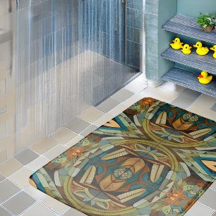 Abstract Cubist Inspired Art Deco 4 Bath Mat