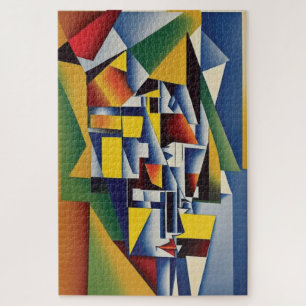Abstract Cubist Portrait Jigsaw Puzzle