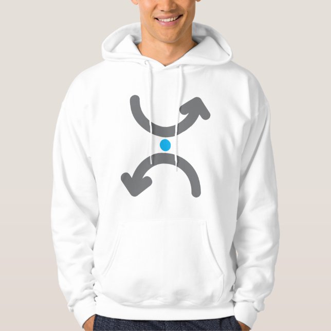 Abstract Curved Arrows Exchange Symbolic Flow Hoodie (Front)