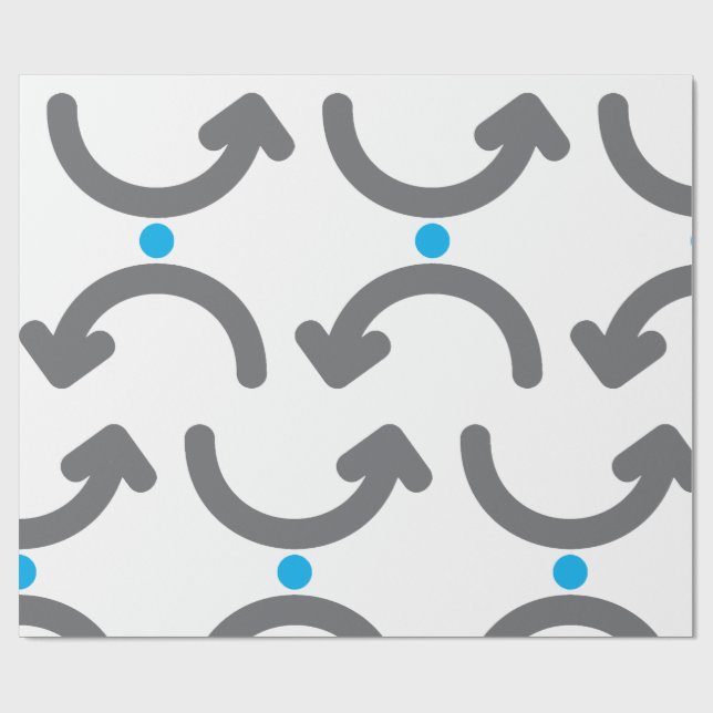 Abstract Curved Arrows Exchange Symbolic Flow Wrapping Paper (Flat)