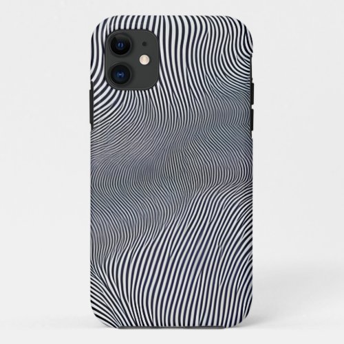 abstract curved lines iPhone 11 case