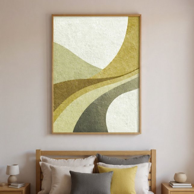 Abstract Curved Shapes Wall Art Decor For Bedroom (Creator Uploaded)