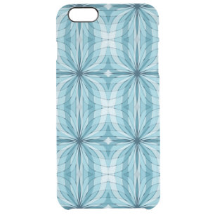 Abstract Curves and Lines blue Clear iPhone 6 Plus Case