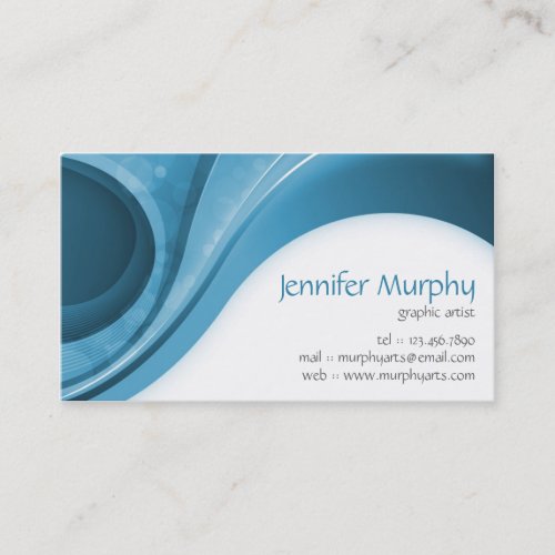 Abstract Curves - Blue Business Card Templates