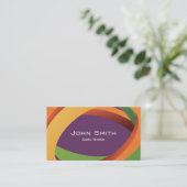 Abstract Curves Game Testing Business Card (Standing Front)