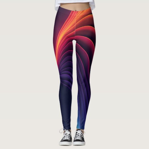 Abstract Curves Leggings