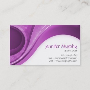 Abstract Curves - Purple Business Card by fireflidesigns at Zazzle