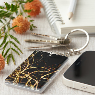 Abstract Curvy Lines Keychain