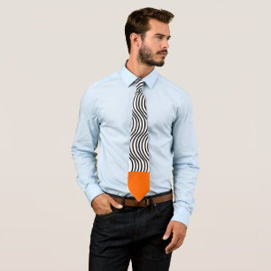 Abstract Curvy Lines Neck Tie