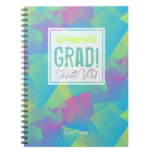 Abstract Custom Graduation Guest Book 2 (Front)
