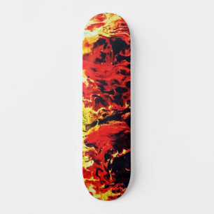 Abstract Custom Street Art Inspired Fire Swirl Skateboard