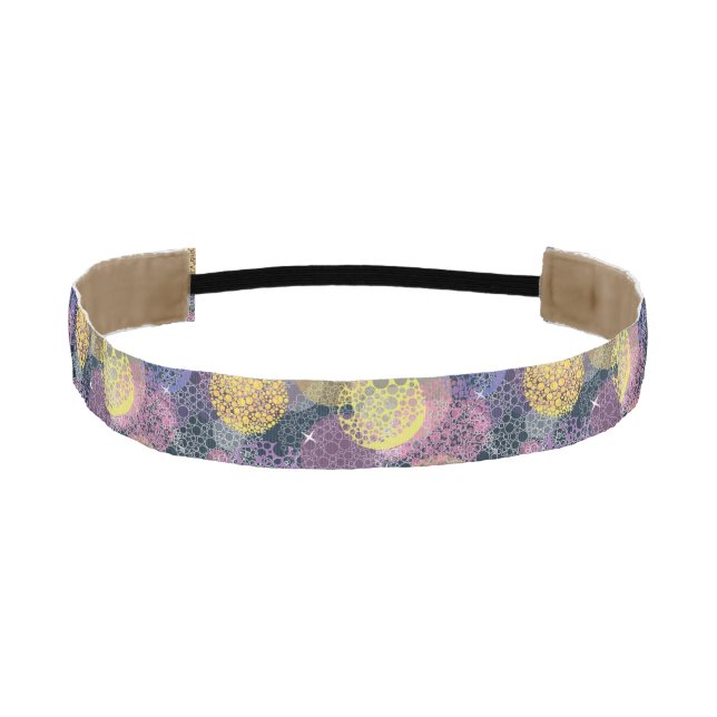 Abstract Cute Polka Dot Circle Athletic Headband (Front)